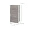 Flash Furniture White/Gray 4 Drawer Storage Dresser Organizer WX-5L203-X-WH-GR-GG - alternate 5